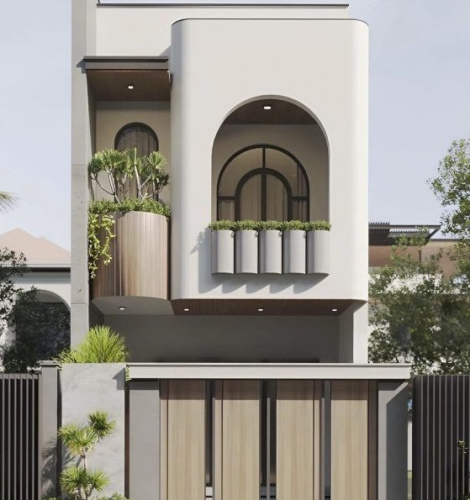 Mẫu nhà 2 tầng 4.5 x 16m – chi phí 1.1 tỷ cho không gian sống tiện nghi, Kiến trúc hiện đại