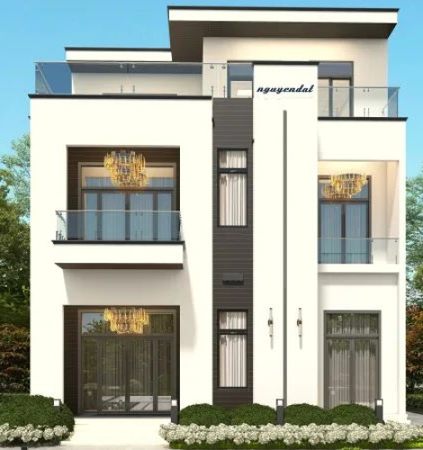 Mẫu nhà phố 3 tầng hiện đại 9x12m – Kinh phí 2,6 tỷ đồng