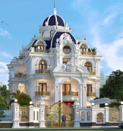 Biệt Thự Lâu Đài 4 Tầng – Kiệt Tác Kiến Trúc Tân Cổ Điển