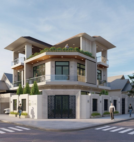 Biệt Thự Phố 3 Tầng Góc Đường – Kiến Trúc Hiện Đại, Sang Trọng
