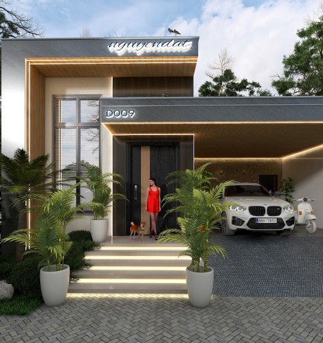 Nhà Vườn 1 Tầng Hiện Đại – Không Gian Sống Gần Gũi Thiên Nhiên