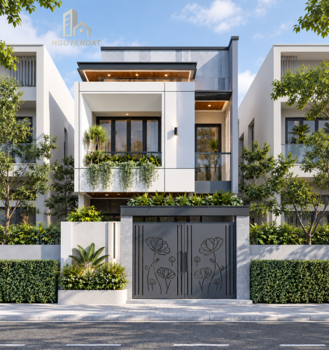 Mẫu nhà phố 6 × 18 m Một trệt một lầu hiện đại