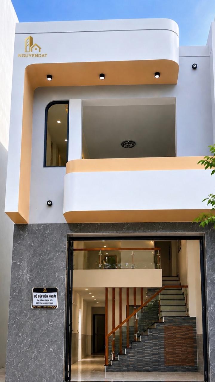 Mẫu Nhà Phố 1 Trệt 1 Lửng Hiện Đại Đẹp Thực Tế Tại Cần Thơ