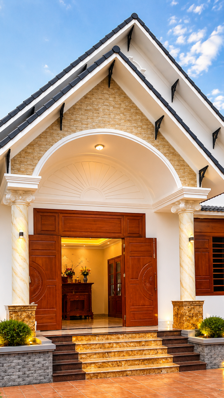 Mẫu Biệt Thự Vườn Mái Ngói 8.5x21m – Không Gian Sống Rộng Rãi, Gần Gũi Thiên Nhiên